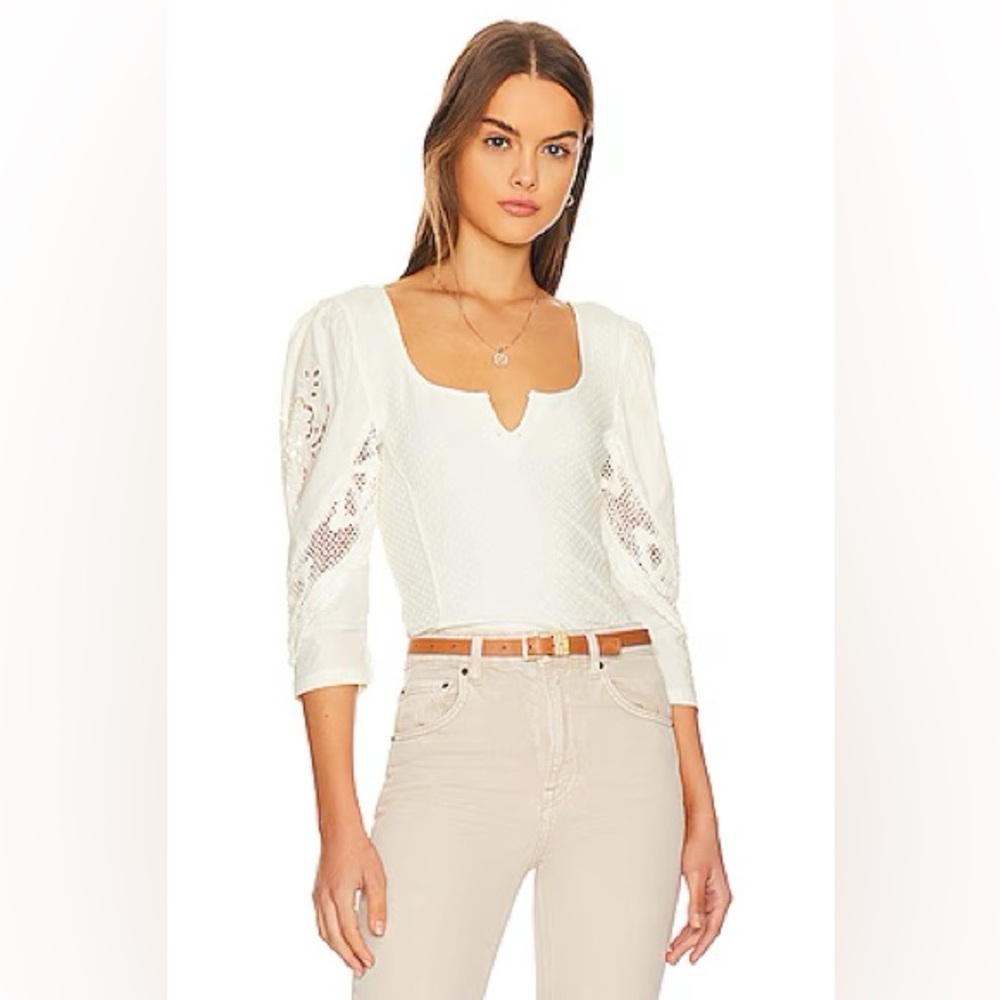 Free People Brunch Date Top In Moon Glow Size XS